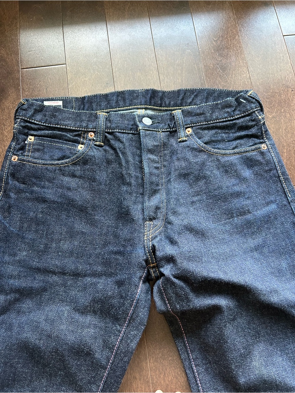 Momotaro Lot 0705SP Japanese Selvedge Raw Denim Indigo Straight Leg Jeans - Picture 5 of 15